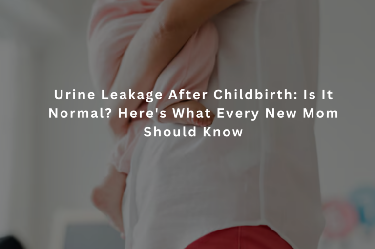New mother performing pelvic floor exercises to improve urine leakage after childbirth